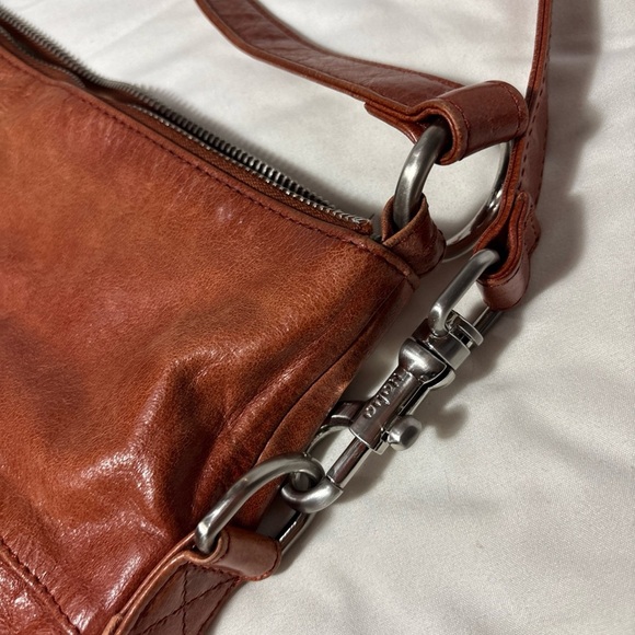 HOBO The Original Liberty Large Handbag Brown Leather Crossbody Bag - Picture 3 of 8